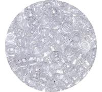 Eppingwin Beads and Bead assortments (1000 Pony Beads-Clear Transparent) Medium Pack