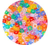 Eppingwin Beads and Bead assortments (1000 Pony Beads-Transparent Mixed)…