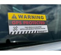 EppoBrand 3pcs Car GPS Protected Tracking Alarm Anti-Theft Warning Vinyl Sticker Sign with Anti-Scratch Coating 1.5" x 3" for Vehicle Electric Scooter Bike E-Bike Car Truck Accessories