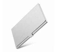 EppoBrand Slim Metal Business Card Flip Holder Case Cover made from Silver Aluminum