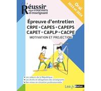 Epreuve d'entretien CRPE - CAPES - CAPEPS - CAPET - CAPLP - Motivation et projection - Oral - Concours 2023 et 2024