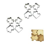 EPRHAY 2 Sets Puzzle Pieces Stainless Steel Cookie Cutter,Biscuit Molds Fondant Metal Jigsaw Cutter Baking Tools Cake Art Birthday Party Decoration Mold Party Supplies Favors