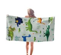 EPRHAY Cartoon Kids Beach Towel Creative Dinosaur Pattern Bath Towel Pattern Printed Surfing Towel Compact Lightweight Quick Dry Novelty Microfibre Swimming Towels Sand Free Bath Towel (B)