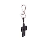 EPRHAY Colorful Rhinestone Human Keychain,Glitter Crystal Humanoid Shape Purse Charms Keychain，Bling Fake Diamond Key Ring Pendant Accessories,Car Key Handbag Backpack Decorations Ornaments (Black)