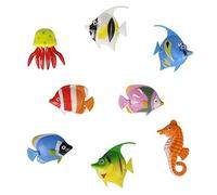 Colourful Assorted Artificial Plastic EPRHY Bubble Lamp Aquarium Tropical Fish/Jellyfish & Seahorse 8 Pack