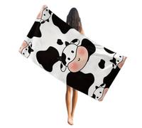 EPRHAY Cow Pattern Beach Towel Funny Animal Absorbent Bath Sheets Beach Holiday Essentials Outdoor Travel Towels Sand Free Towel Microfibre Surfing Towel Ultra-soft Swimming Towels (A)