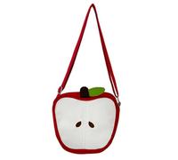 EPRHAY Cute Apple Shape Kids Sling Bag Red Apple Girl Shoulder Bag Daily Essentials Carrier Adorable Fruit Cartoon Coin Purse
