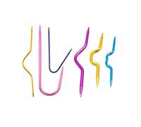 EPRHY Aluminum Yarn Stitch Holders Cable Knitting Needles for Knitting Notion for Blankets Scarves Quilts Other Knitting Project 6 Pieces (Random Color)