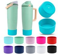 Epritliber 2PCS Silicone Boots for Owala 30oz & 40oz FreeSip Sway Bottles & Tumblers- Owala Boot,Owala Accessories Bottom Cover Protector, Enhances Stability & Prevents Scratches(Light Blue)