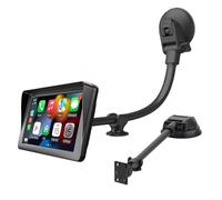 Epronic Suction Cup Mount for Carplay Screen with 11.8" Long Arm, 360° Adjustable Aluminium Alloy Arm, Strong Windscreen Dashboard Mount with 78mm Strong Adhesive Disc