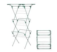 EPROSMIN 3 Tier Deluxe Clothes Airer Horse, Foldable & Winged Indoor Clothes Laundry Drying Rack with 4 Clothes Hanger Slots