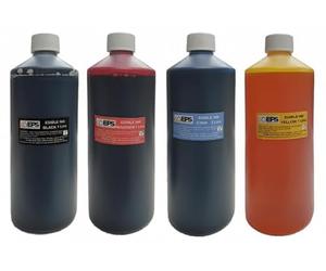 EPS 1000ml Edible Ink Refill Set - Bulk Edible Ink Set for Refilling Edible Ink Cartridges for Canon and Epson Edible Printers - Black, Cyan, Magenta and Yellow.