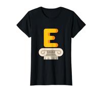 Epsilon - Fifth Letter of the Gr lphabet Value Graphic T-Shirt, Women, Black, L