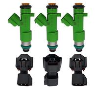 EPSIRMP FT-1130 TNT-1130 3pcs Set 12-Hole Fuel Injectors Upgrade with Connectors Compatible with Benelli TNT1130 FT1130 Motorcycle Scooter