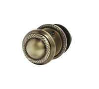 Epsom Antique Round Door Knob - Georgian Style Sprung Internal and External Door Handles for Mortice Locks 1 Pair Handle Only