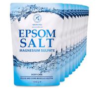 Epsom Bath Salt Set 10x1kg - Pure & Natural Epsom Salt - Concentrated Magnesium Sulphate - Soothing & Relieves Fatigue - Relaxation - Body Care - Good Sleep