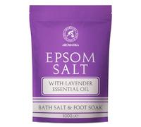 Epsom Bath Salt with Lavender Essential Oil 1000 g - Concentrated Magnesium Sulphate - Pure & Natural Epsom Salt - Soothing & Relieves Fatigue - Relaxation - Wellness - Good Sleep