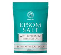 Epsom Bath Salt with Peppermint Essential Oil 1000 g - 100% Pure & Natural Epsom Salt - Concentrated Magnesium Sulphate - Soothing & Relieves Fatigue - Relaxation - Body Care - Good Sleep
