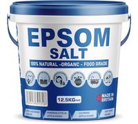 Epsom Bath Salts 12.5kg Unsented, 100% Natural Mineral Salts - Supports Sleep and Relieves Aching Muscles Magnesium Sulphate Foot Soak Bath Epsom Salts