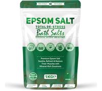 Epsom Bath Salts 1kg - Geranium, Orange & Nutmeg Scent | Natural Magnesium Sulphate | Calming Bath Soak for Deep Relaxation, Sleep Support & Muscle Recovery (Pack of 1)