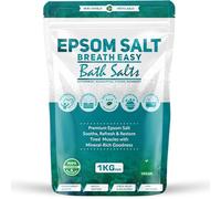 Epsom Bath Salts 1kg - Peppermint, Eucalyptus, Hyssop & Rosemary Scent | Natural Magnesium Sulphate | Calming Bath Soak for Deep Relaxation, Sleep Support & Muscle Recovery (Pack of 1)