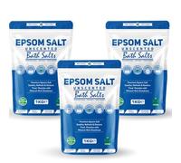 Epsom Bath Salts 1kg - Unscented | Pure Natural Magnesium Sulphate | Calming Bath & Foot Soak for Deep Relaxation, Sleep Support & Muscle Recovery (Pack of 3)