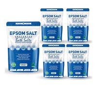 Epsom Bath Salts 1kg - Unscented | Pure Natural Magnesium Sulphate | Calming Bath & Foot Soak for Deep Relaxation, Sleep Support & Muscle Recovery (Pack of 5)