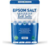 Epsom Bath Salts 1kg - Unscented | Pure Natural Magnesium Sulphate | Calming Bath & Foot Soak for Deep Relaxation, Sleep Support & Muscle Recovery (Pack of 1)