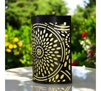 Epsom Curved Solar Wall Panels - Moroccan, Flower & Leaf Designs | 25.5 x 19 x 5.5 CM | Weatherproof Metal Garden LED Light for Fence, Patio & Balcony (Moroccan Solar)