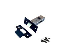 Epsom Door Handle 1 Tubular Mortice Door Latches 64mm (2 1/2") Black Finish High Quality Internal Door Latch Set with Screws Strike Plates Standard 8mm Spindle Hole 44mm Backset