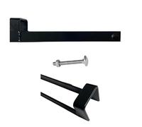 Epsom Door Handle 12" Throw Over Loop for 2" Gates 300mm Heavy-Duty Steel Gate Latch Rust-Resistant Weatherproof Gate Hardware 4mm Thick (Black Japanned Finish)