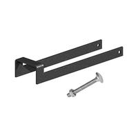 Epsom Door Handle 14" Throw Over Loop Gate Latch for 3" Gates Heavy-Duty 4mm Steel Rust-Resistant Outdoor Farm Gate Locking Hardware (Black Japanned Steel)