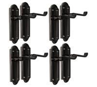 Epsom Door Handle - Ashford Black Nickel Internal Latch Door Handles - Door Handles Internal Sets, Black Nickel Door Handle Set for Internal Doors, Door Handle in Black Nickel, 170 x 48mm 4 Pairs