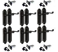 Epsom Door Handle- Ashford Black Nickel Internal Latch Door Handles-Door Handles Internal Sets with Tubular Latch, Black Door Handle Set for Internal Doors, Door Handle in Black Nickel, 170 x 48mm