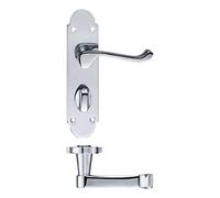 JEDO Bathroom Door Handle Set Epsom 170mm x 40mm Polished Chrome