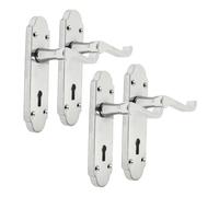 Epsom Door Handle - Chrome Internal Lock Door Handles - Door Handles Internal Sets, Chrome Door Handle Set for Internal Doors, Door Handle in Chrome, 170mm x 42mm