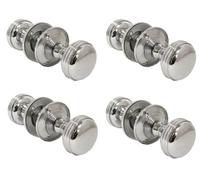 Epsom Door Handle Chrome Polished Round Door Knob Set - Heavy Reeded Style Sprung Internal and External Door Knobs for Mortice Locks Sets 4