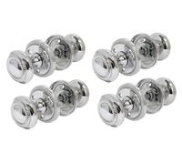 Epsom Door Handle Georgian Style Polished Chrome Round Door Knob Sets - Sprung Internal & External Mortice Knobs - Polished Chrome Finish - 4 Pairs (No Latches)