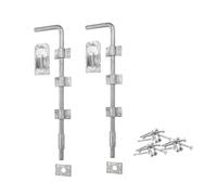 Epsom Door Handle Heavy Duty Drop Bolt for Gates 18" or 24" Black Japanned or Galvanised 15mm Steel Bar with Fixings Outdoor Locking Bolt for Gates Sheds or Barn Doors (galvanised Steel 18" (450mm))