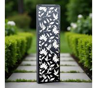 Epsom Door Handle Large & Narrow Solar Wall Panel Collection - Outdoor Warm LED Garden Wall Art in Birds or Butterfly Designs (40cm x 40cm) (Narrow - Birds Design (60cm x 20cm x 5cm))