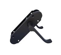 Epsom Door Handle Matt Black Internal Door Handles - Door Handles Internal Sets Including Tubular Latch Black Door Handle Set for Internal Doors Door Handle in Black 170mm x 42mm (Pair of Handles)