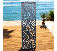 Epsom Door Handle Metal Leaf Solar Wall Panel - 60 x 20 x 5 CM | Elegant Solar-Powered Outdoor Wall Art | Weatherproof Metal Garden Decor with Soft LED Glow for Fences, Patios & Balconies