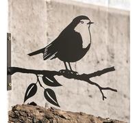 Epsom Door Handle Metal Robin Tree Silhouette 18cm X 25cm Decorative Metal Bird Wall Art Garden Ornament Rustic Nature-inspired Hanging Décor for Outdoor Indoor Spaces