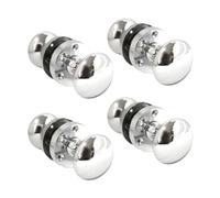 Epsom Door Handle Polished Chrome Victorian Style Round Door Knob Set - Sprung Internal and External Knobs with Optional 63mm Tubular Latch - Available in 4 or 6 Pairs (4 Pair of Door Knobs)
