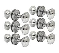 Epsom Door Handle Queen Anne Reeded Mortice Set for Interior Use Round Design with Tubular Latch Durable Polished Chrome Finish Pack of Six