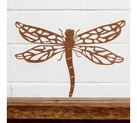 Epsom Door Handle Rusted Metal Dragonfly Silhouette Wall Art - 24 x 38 CM | Rustic Metal Garden & Home Wall Décor | Weatherproof Outdoor Dragonfly Ornament for Fence, Patio & Balcony
