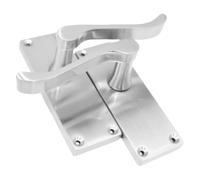 Epsom Door Handle Satin Chrome Scroll Door Handle Set - Victorian Style Internal and External Lever Door Handles with Backplate 118mm x 42mm Sets 4 (Pair of Latch Handles)