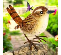 Epsom Door Handle Small Metal Wren (7cm x 5cm x 11.5cm) - Handcrafted Decorative Bird Ornament for Garden, Patio & Home Décor - Weather-Resistant Metal Wren Sculpture for Indoor & Outdoor Use
