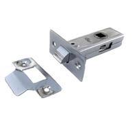 Epsom Door Handle Tubular Mortice Door Latch 64mm (2.5") Internal Latch with Screws Strike Plate 8mm Spindle 44mm Backset Matt Black Nickel or Brass Packs of 1 4 6 (Nickel Plated 1 Tubular Latch)