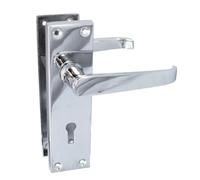 Epsom Door Handle Victorian Lock Straight Polished Chrome Door Handles - Internal Latch Handle Sets 3 Lever Mortice Sash Lock Silver Internal Door Handles for Internal Doors (Pair of Handles)